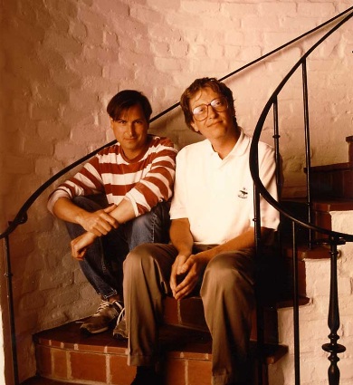 Bill Gates And Steve Jobs in Happier Times
