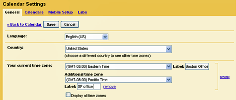 Adding another time zone