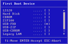 changing the boot device priority