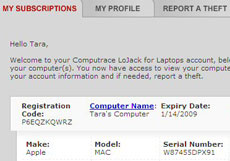 Computrace LoJack for Laptops