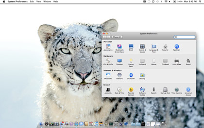 Snow Leopard's system preferences are more logically laid out.