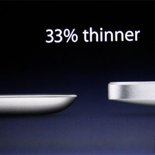 Thinner than first-generation iPad