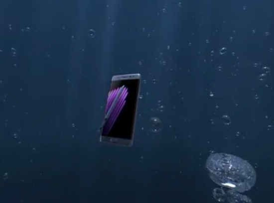 Galaxy Note 7 - under water